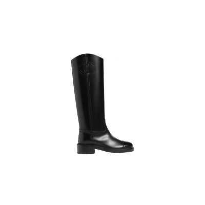CHANEL 24C LEATHER HIGH BOOTS G45433